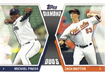 2011 Topps Update - Diamond Duos #DD-10 Michael Pineda / Zach Britton Front
