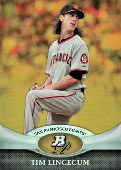 2011 Bowman Platinum - Gold #72 Tim Lincecum Front