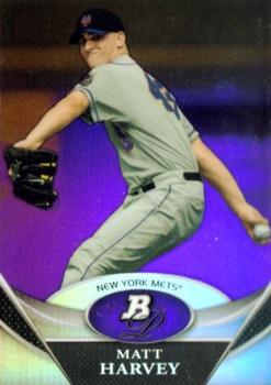 2011 Bowman Platinum - Prospects Purple Refractors #BPP66 Matt Harvey Front