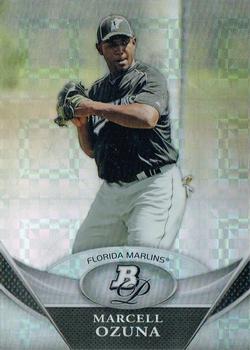 2011 Bowman Platinum - Prospects X-Fractors #BPP88 Marcell Ozuna Front