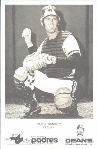 1975 Dean's Photo Service San Diego Padres #NNO Randy Hundley Front