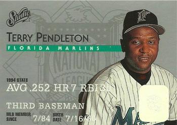 1995 Studio #125 Terry Pendleton Front