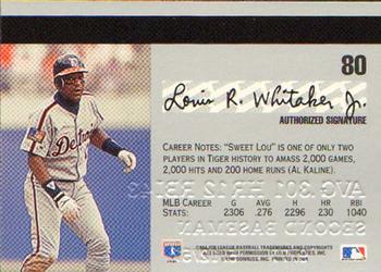 1995 Studio #80 Lou Whitaker Back