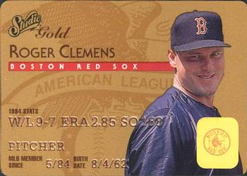 1995 Studio - Gold #16 Roger Clemens Front