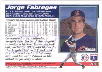 1995 Topps #493 Jorge Fabregas Back