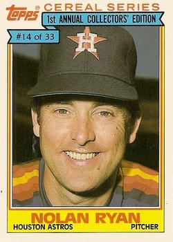 1984 Topps Cereal Series #14 Nolan Ryan Front