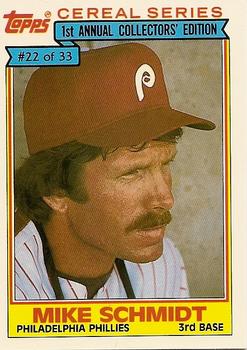 1984 Topps Cereal Series #22 Mike Schmidt Front