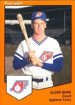 1989 ProCards Minor League Team Sets #870 Allard Baird Front