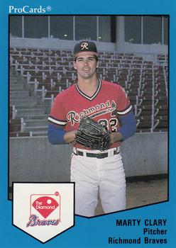 1989 ProCards Minor League Team Sets #826 Marty Clary Front