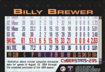 1995 Topps - CyberStats (Spectralight) #235 Billy Brewer Back
