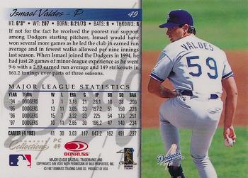 1998 Donruss Collections Donruss - Prized Collections #PC 49 Ismael Valdes Back