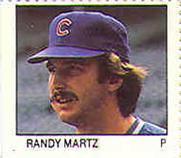 1983 Fleer Stamps #NNO Randy Martz Front