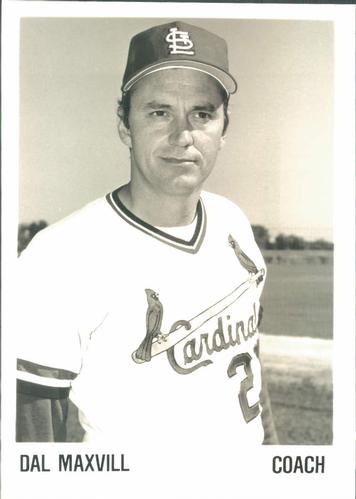 1979 St. Louis Cardinals Photos 5x7 #NNO Dal Maxvill Front