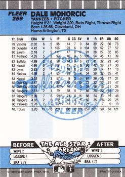 1989 Fleer - Glossy #259 Dale Mohorcic Back