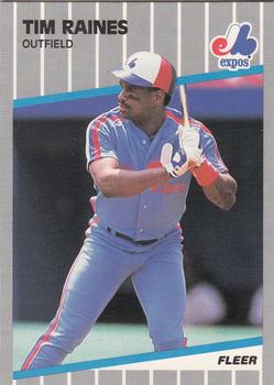 1989 Fleer - Glossy #391 Tim Raines Front