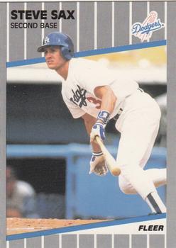 1989 Fleer - Glossy #70 Steve Sax Front