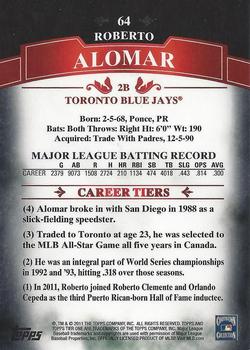 2011 Topps Tier One - Black #64 Roberto Alomar Back