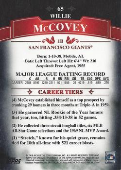 2011 Topps Tier One - Black #65 Willie McCovey Back