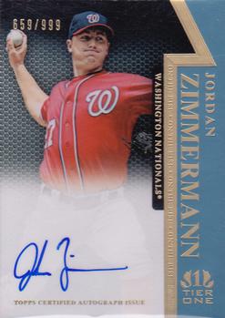 2011 Topps Tier One - On The Rise Autographs #OR-JZ Jordan Zimmermann Front