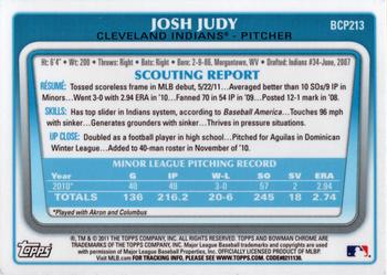 2011 Bowman Chrome - Prospects #BCP213 Josh Judy Back