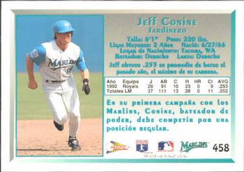 1993 Pacific Spanish #458 Jeff Conine Back