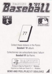 1991 Panini Stickers (Canada) #77 Mets Logo Back