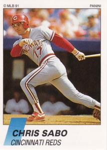 1991 Panini Stickers (Canada) #129 Chris Sabo Front