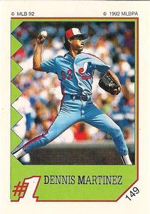 1992 Panini Stickers (Canadian) #149 Dennis Martinez Front