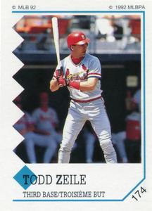 1992 Panini Stickers (Canadian) #174 Todd Zeile Front