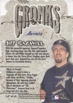 1998 SkyBox Dugout Axcess - Gronks #1G Jeff Bagwell Back