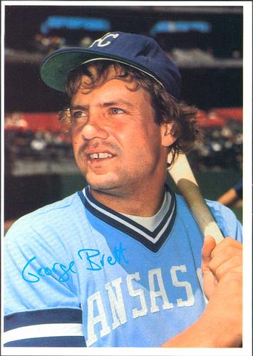 1980 Topps Superstar Photos (White Backs) #14 George Brett Front