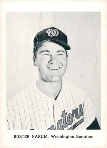 1965 Jay Publishing Washington Senators #NNO Buster Narum Front