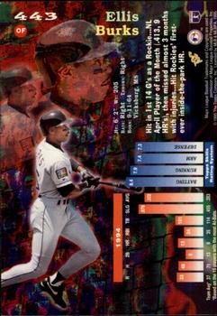 1995 Stadium Club - Super Team World Series #443 Ellis Burks Back