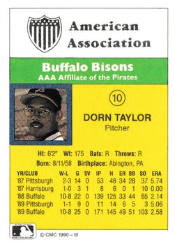 1990 CMC #10 Dorn Taylor Back