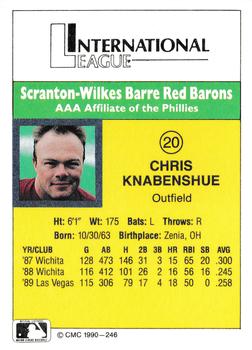1990 CMC #246 Chris Knabenshue Back