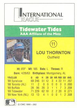 1990 CMC #362 Lou Thornton Back