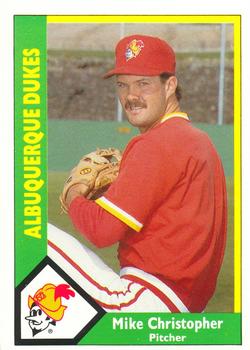 1990 CMC Albuquerque Dukes #1 Mike Christopher Front