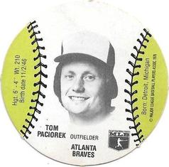 1977 Burger Chef Fun Meal Discs #NNO Tom Paciorek Front