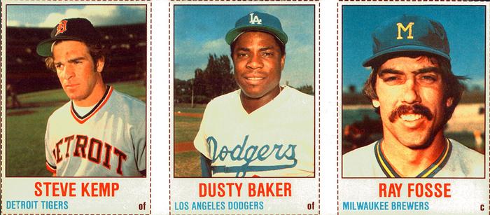 1978 Hostess - Panels #55-57 Steve Kemp / Dusty Baker / Ray Fosse Front