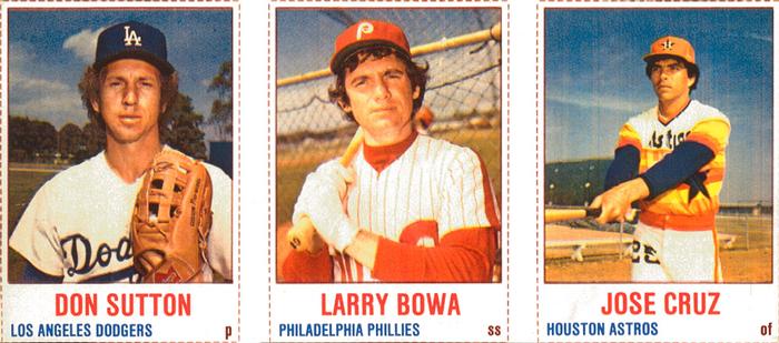 1978 Hostess - Panels #70-72 Don Sutton / Larry Bowa / Jose Cruz Front