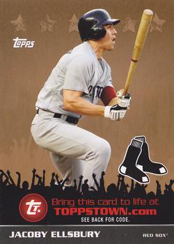 2009 Topps Updates & Highlights - Ticket to ToppsTown Gold #FCTTT72 Jacoby Ellsbury Front