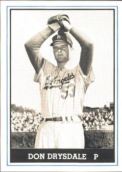 1980 TCMA 1959 Los Angeles Dodgers Black & White #028 Don Drysdale Front