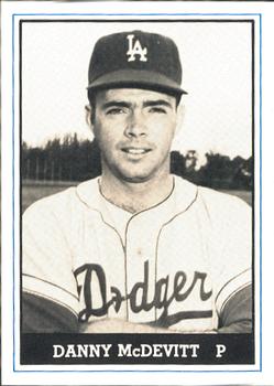 1980 TCMA 1959 Los Angeles Dodgers Black & White #032 Danny McDevitt Front