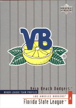2002 Upper Deck Minor League #297 Vero Beach Dodgers Front