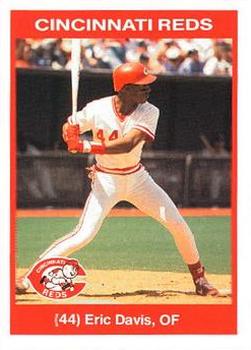 1990 Kahn's Cincinnati Reds #NNO Eric Davis Front