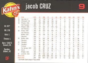 2004 Kahn's Cincinnati Reds #NNO Jacob Cruz Back