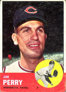 1963 Topps #535 Jim Perry Front