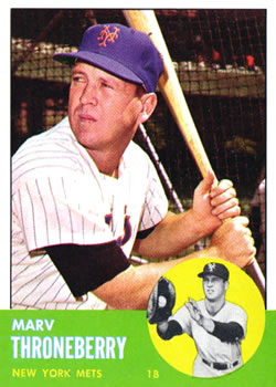 1963 Topps #78 Marv Throneberry Front