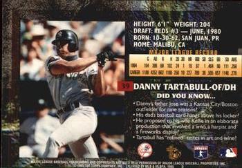 1995 Topps Embossed #39 Danny Tartabull Back