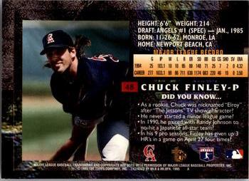 1995 Topps Embossed #48 Chuck Finley Back